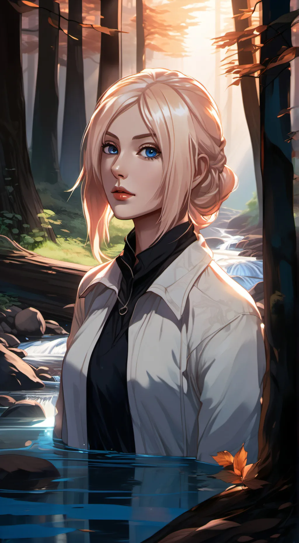ai character: Annie Leonhart  background