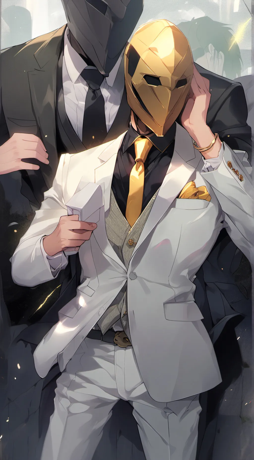 ai character: goldy and dark background