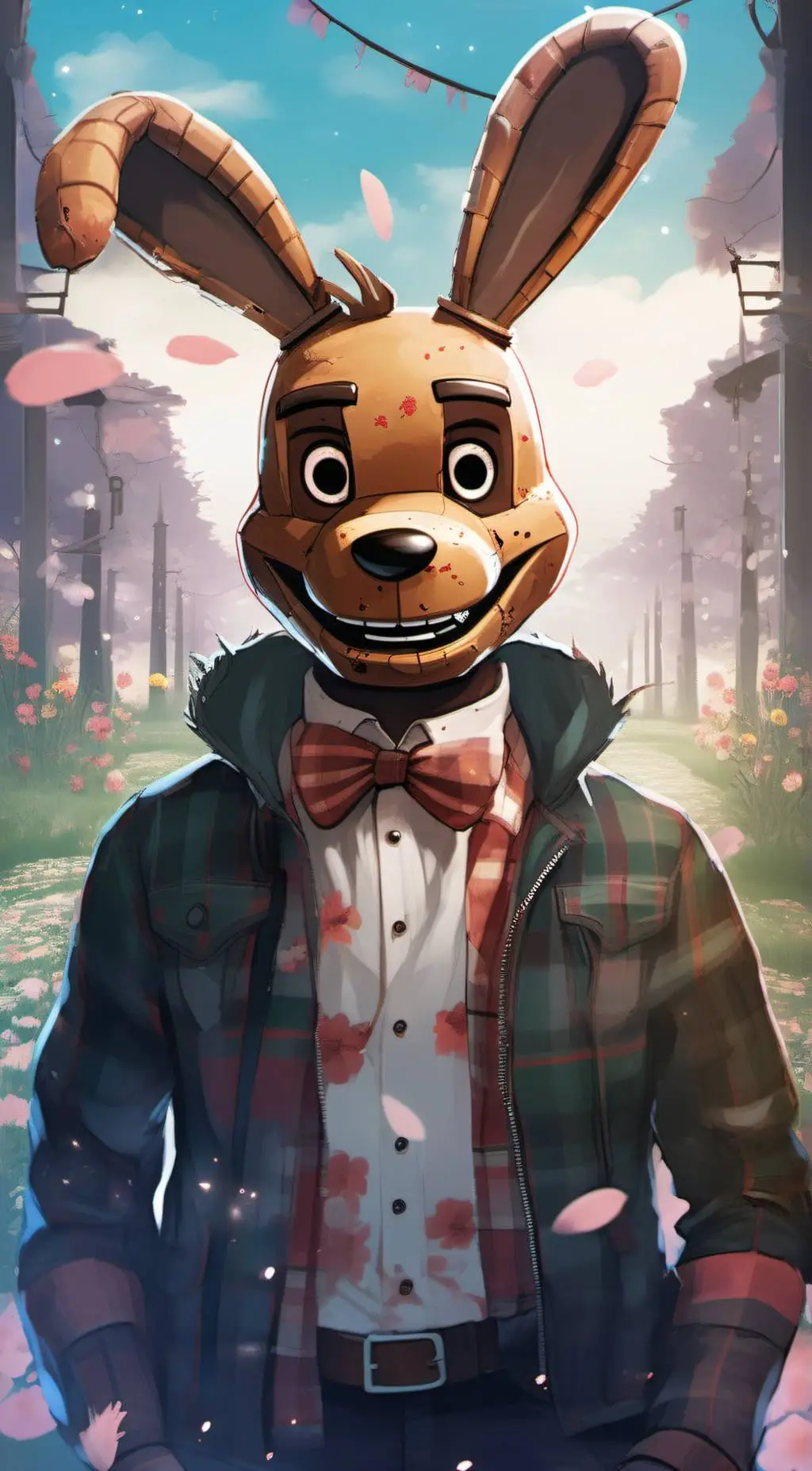 ai character: spring Bonnie  background