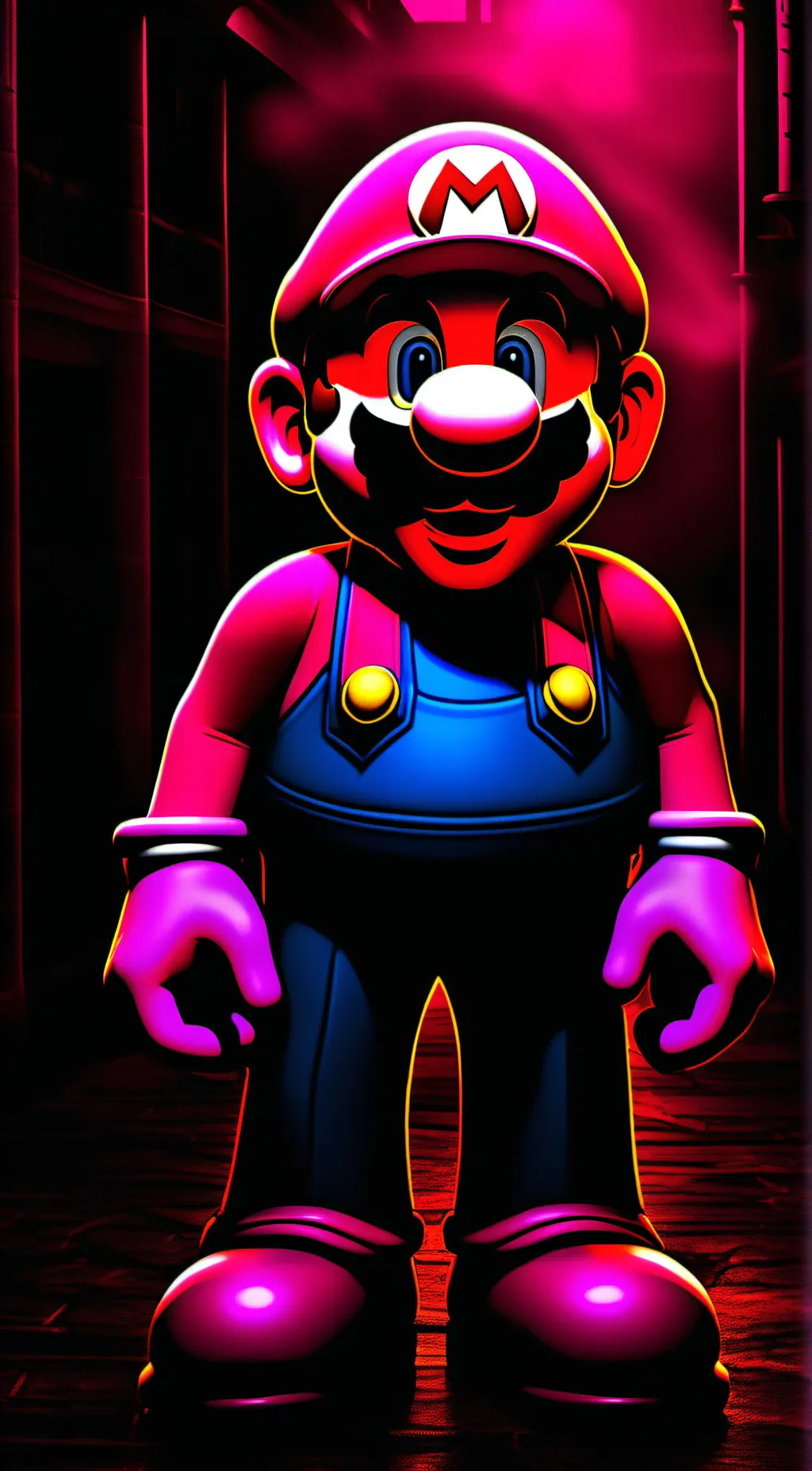 ai character: pink mario background
