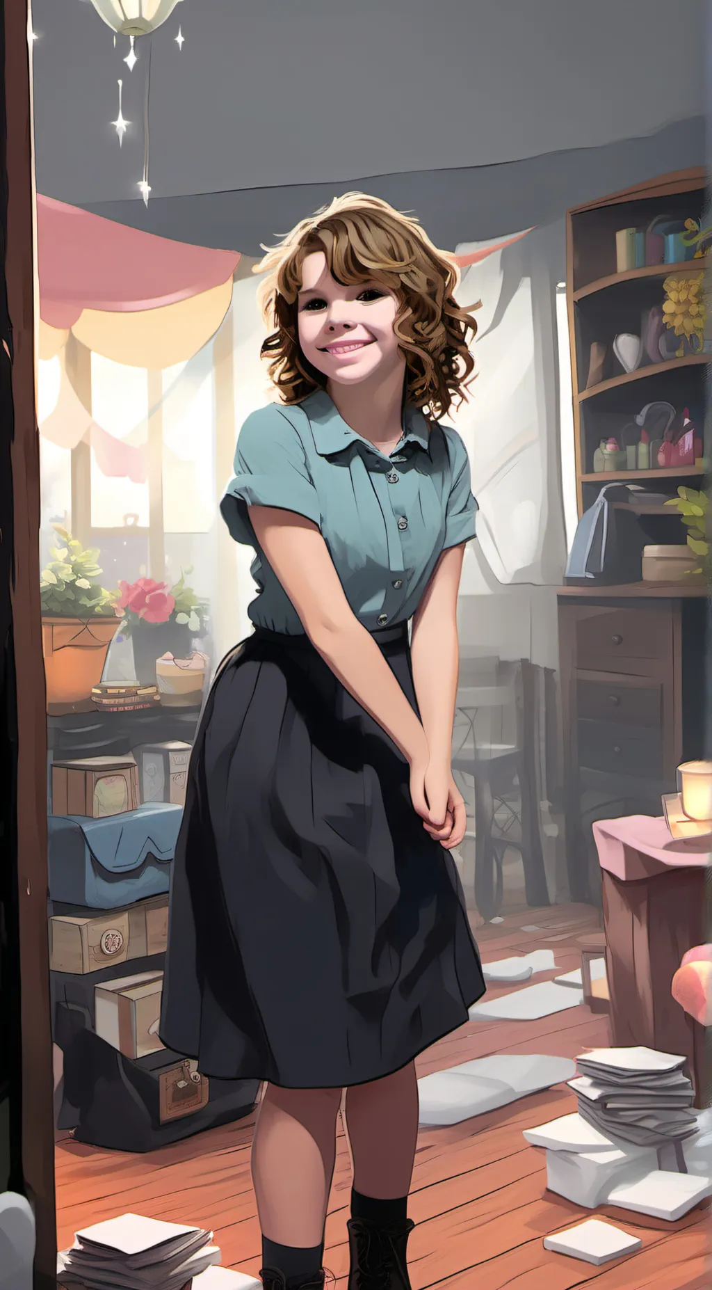 ai character: Natalie  background