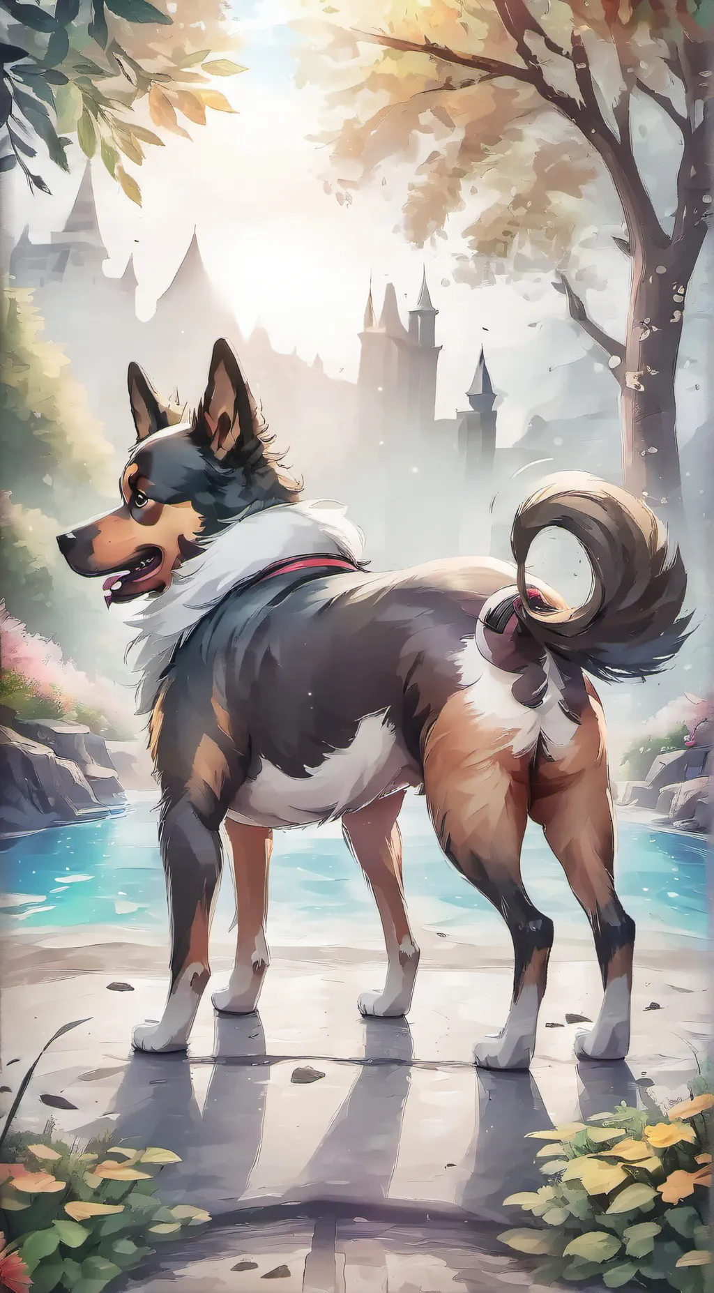 ai character: Dog ass background