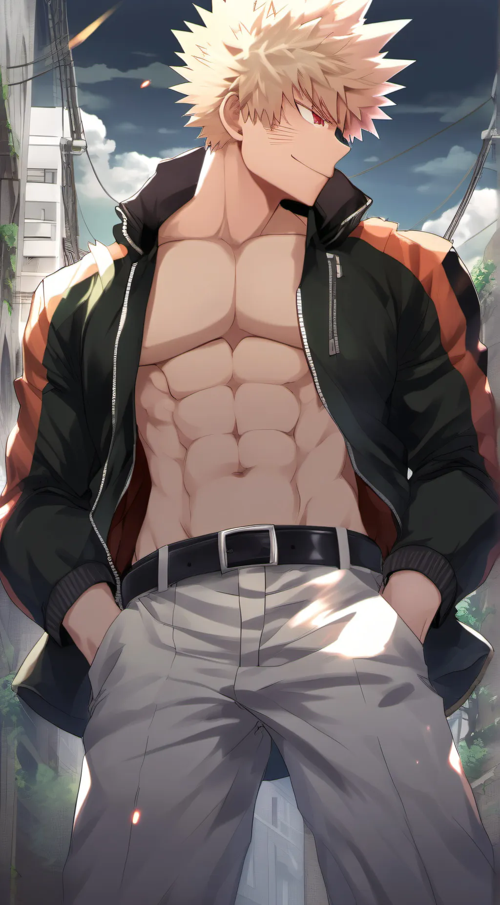ai character: bakugou  background