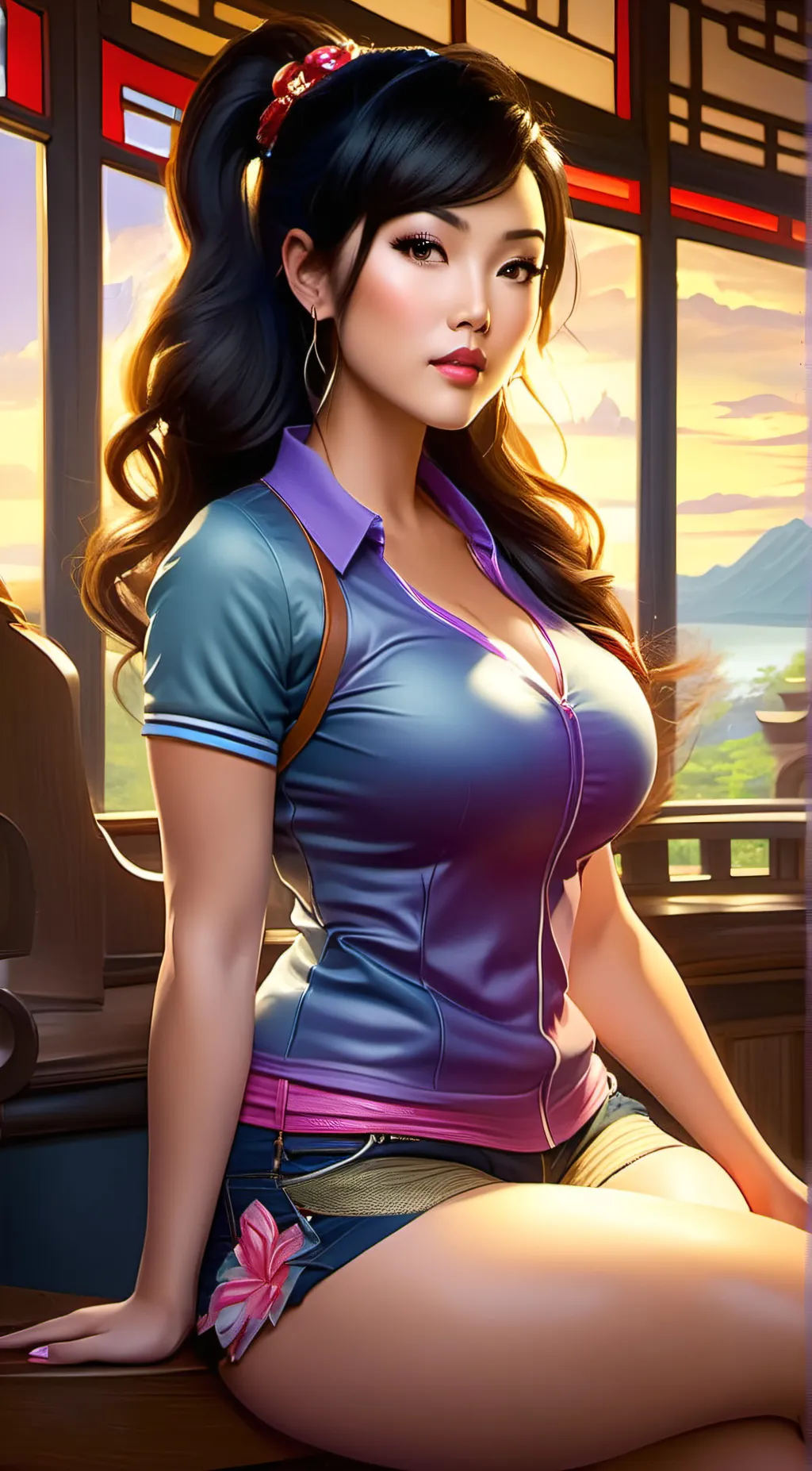 ai character: Ashley Kim background