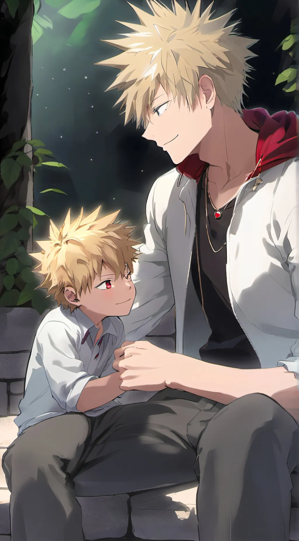 ai character: Bakugo Katsuki background