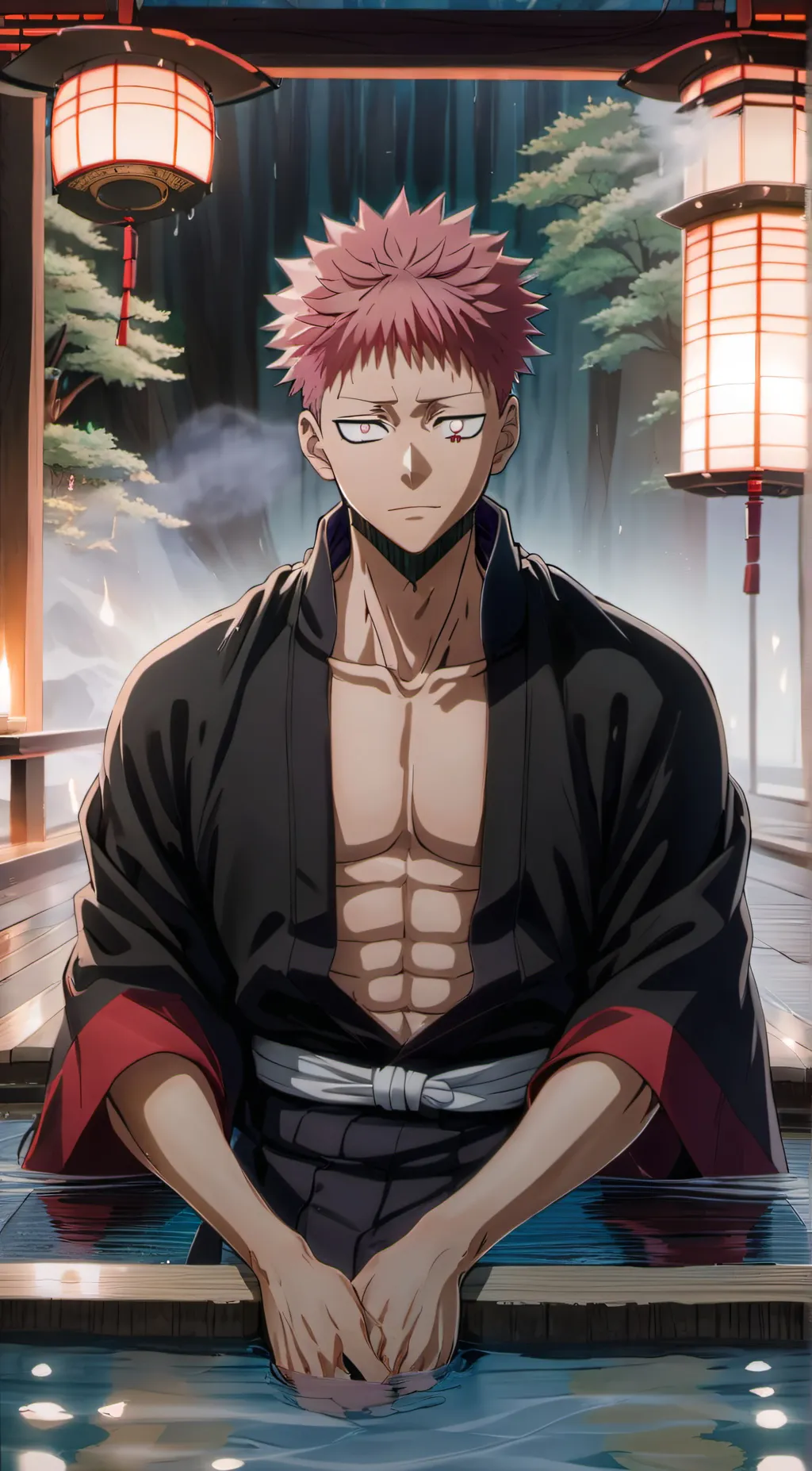 ai character: JJK Hot Springs  background