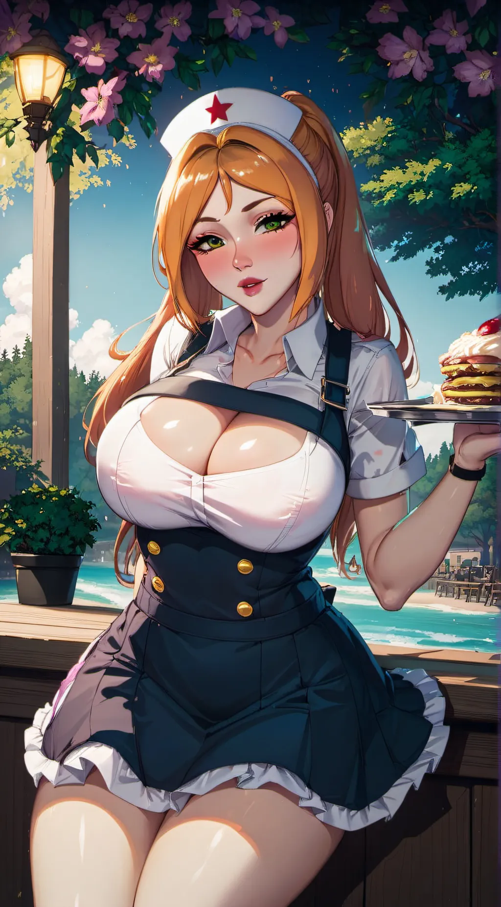ai character: Emerald background