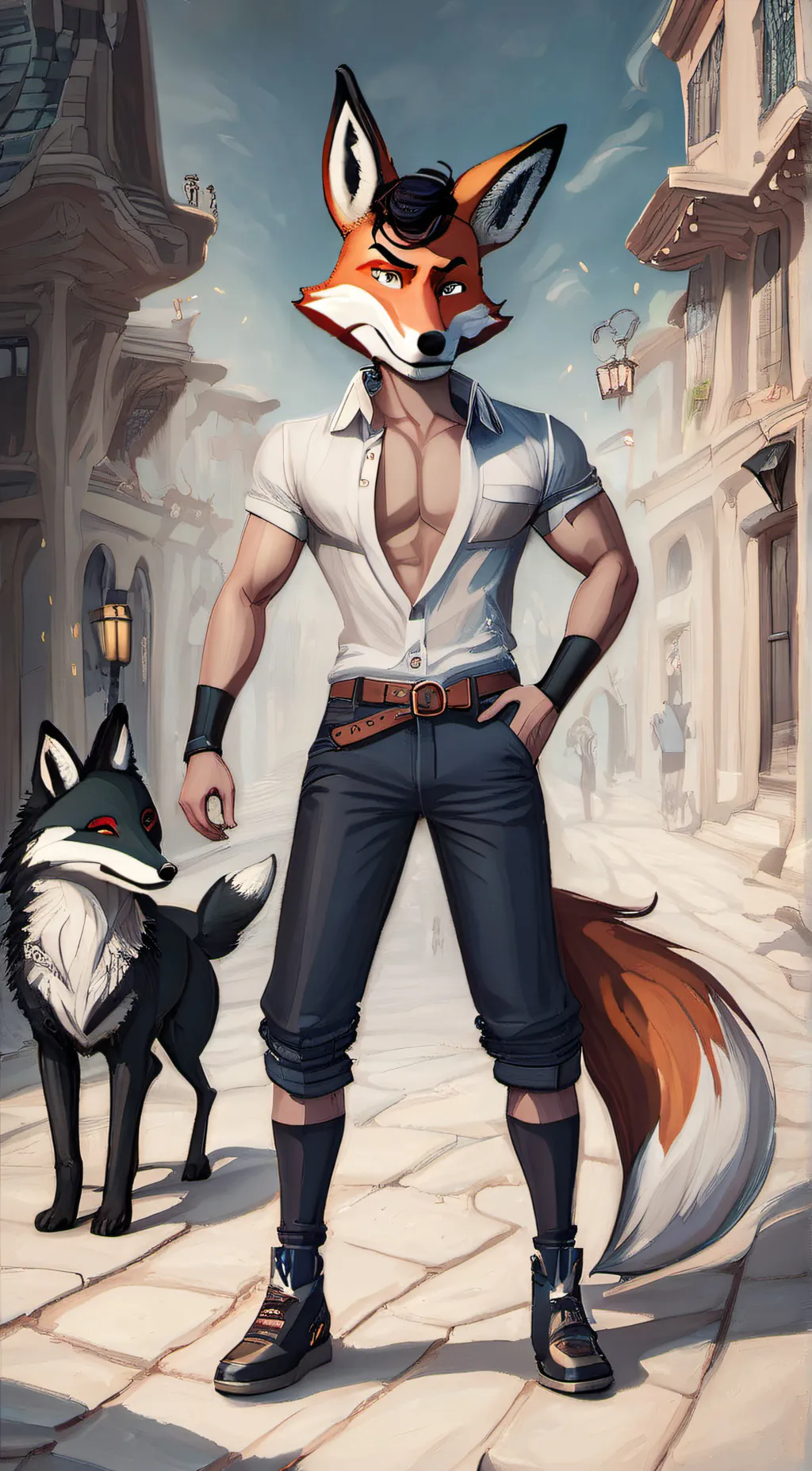 ai character: Fox background