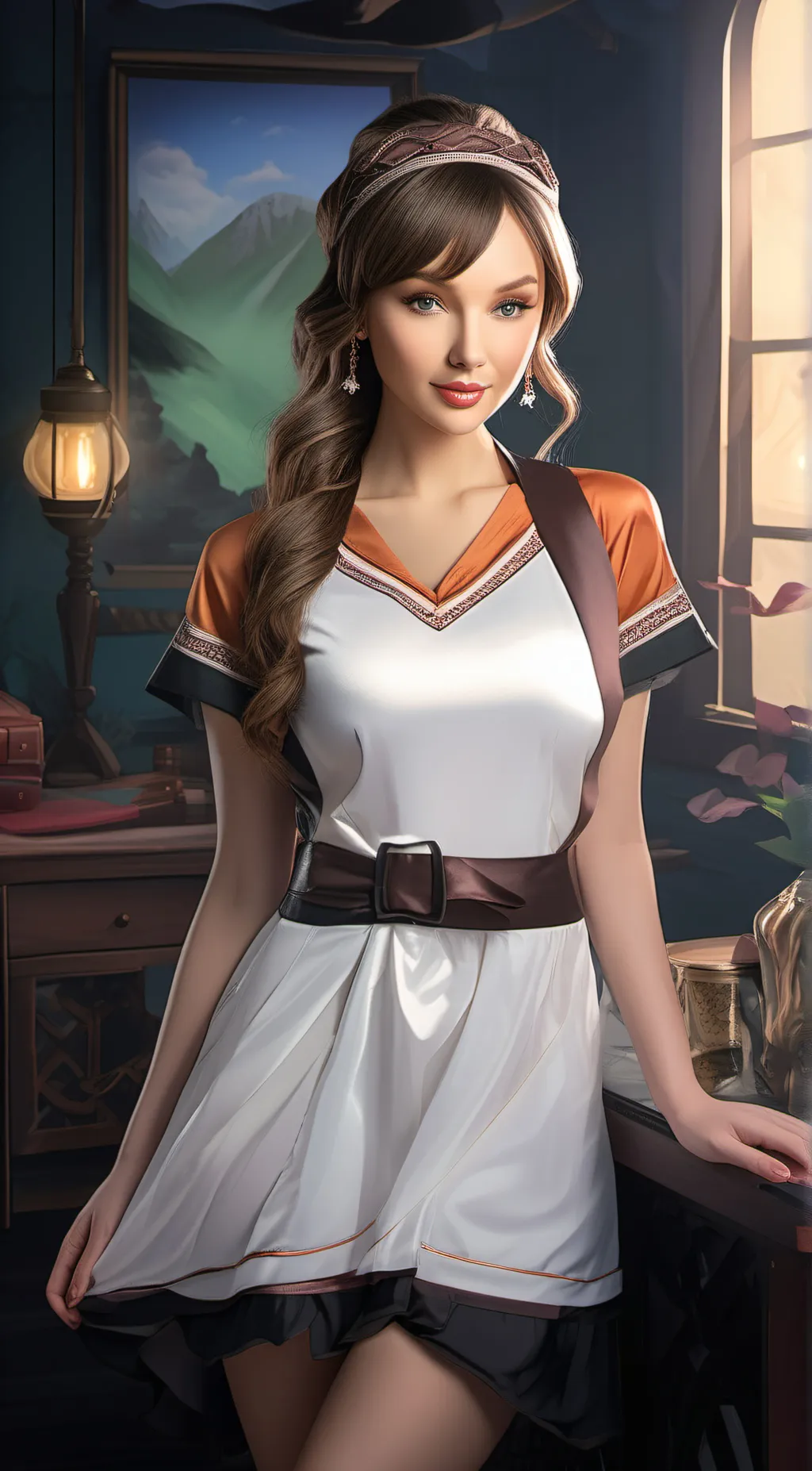 ai character: Federica background