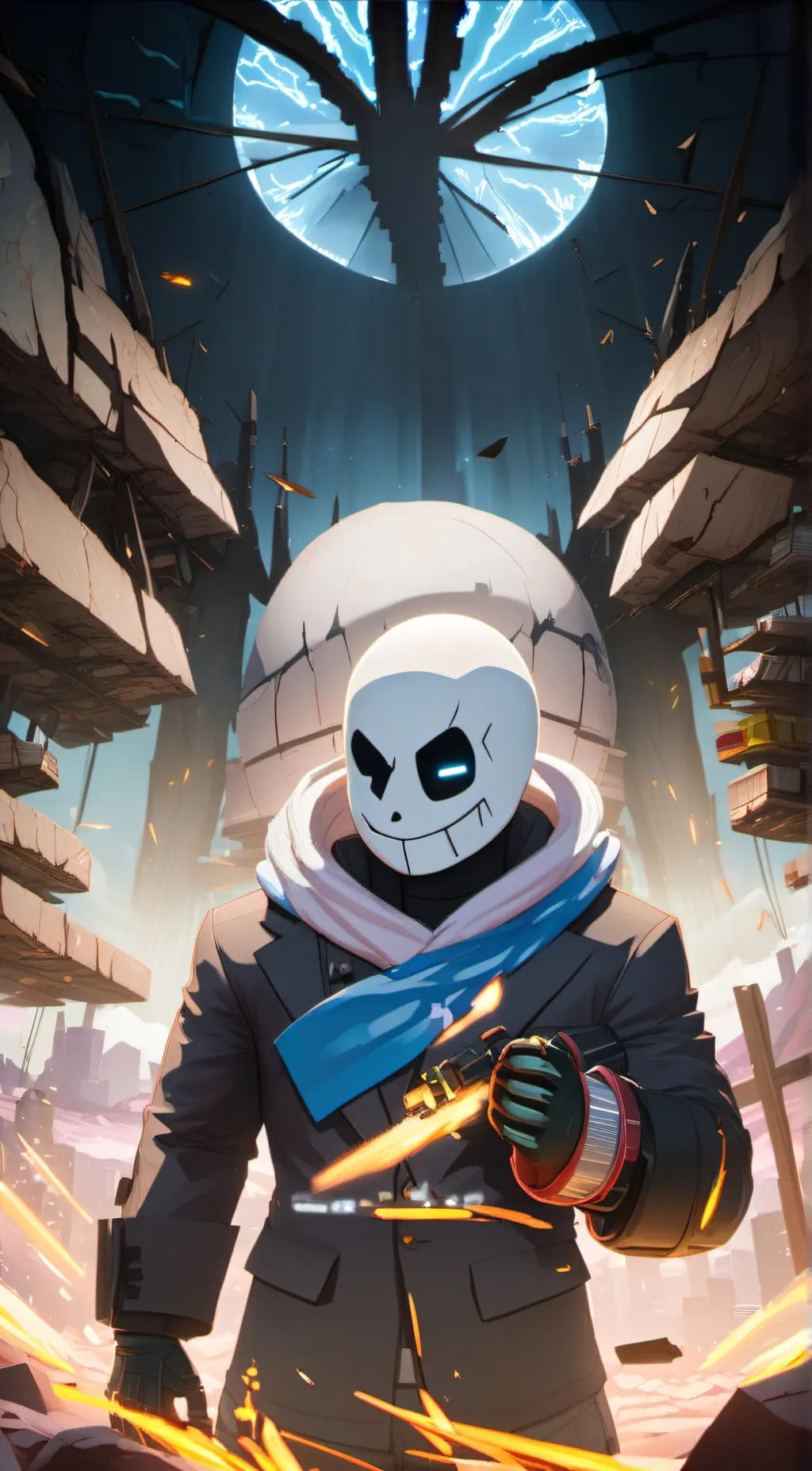 ai character: error sans background