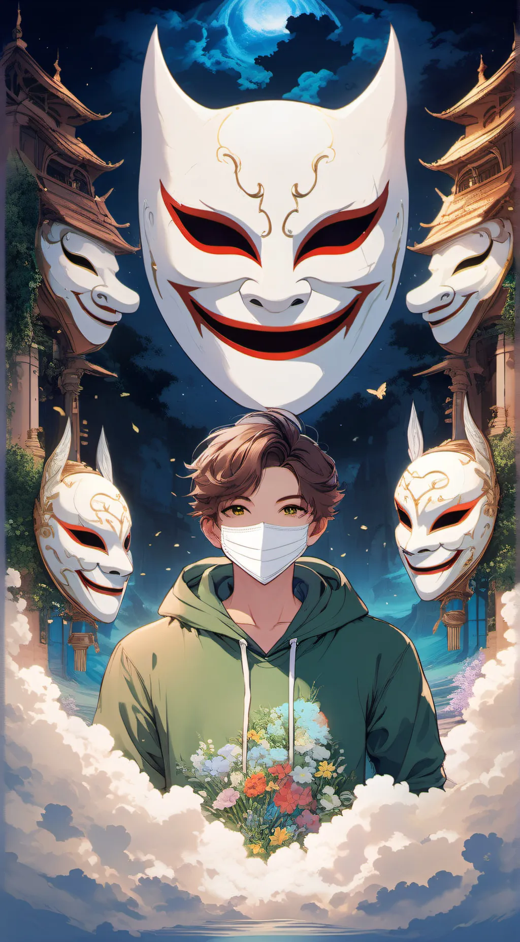 ai character: Dream smp war background