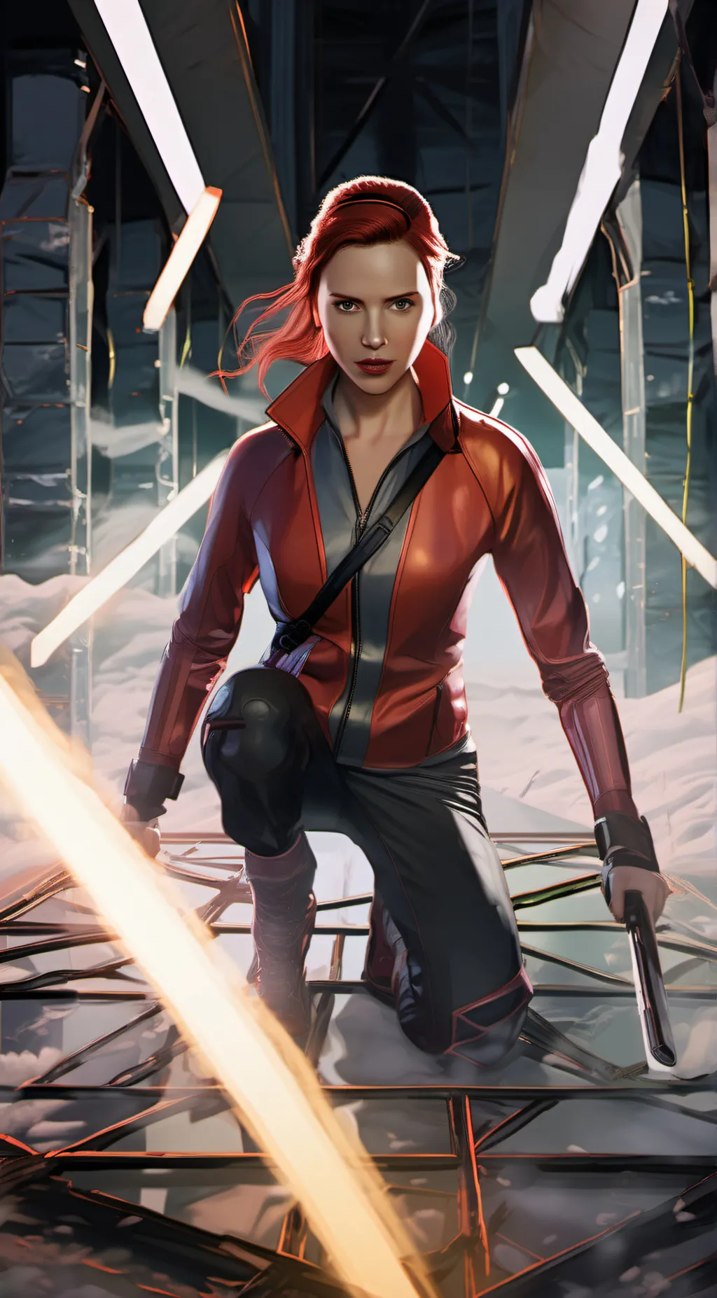ai character: black widow background
