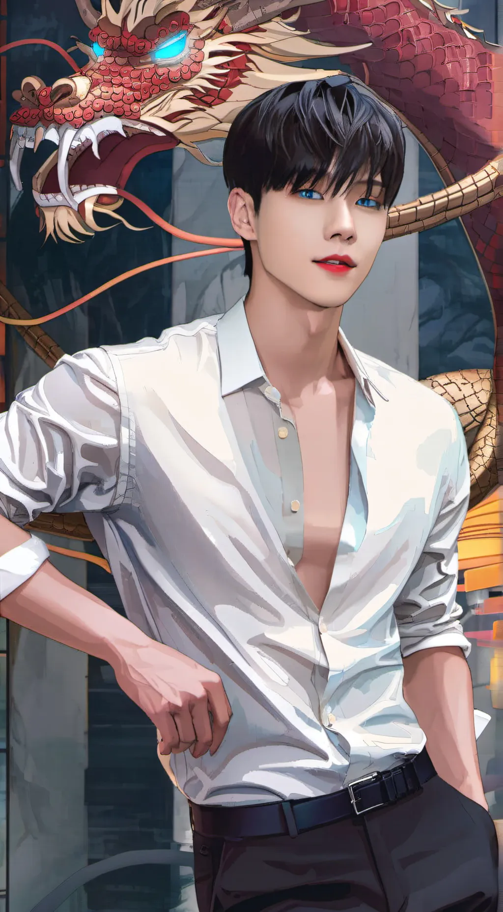 ai character: Wooyoung Jung background