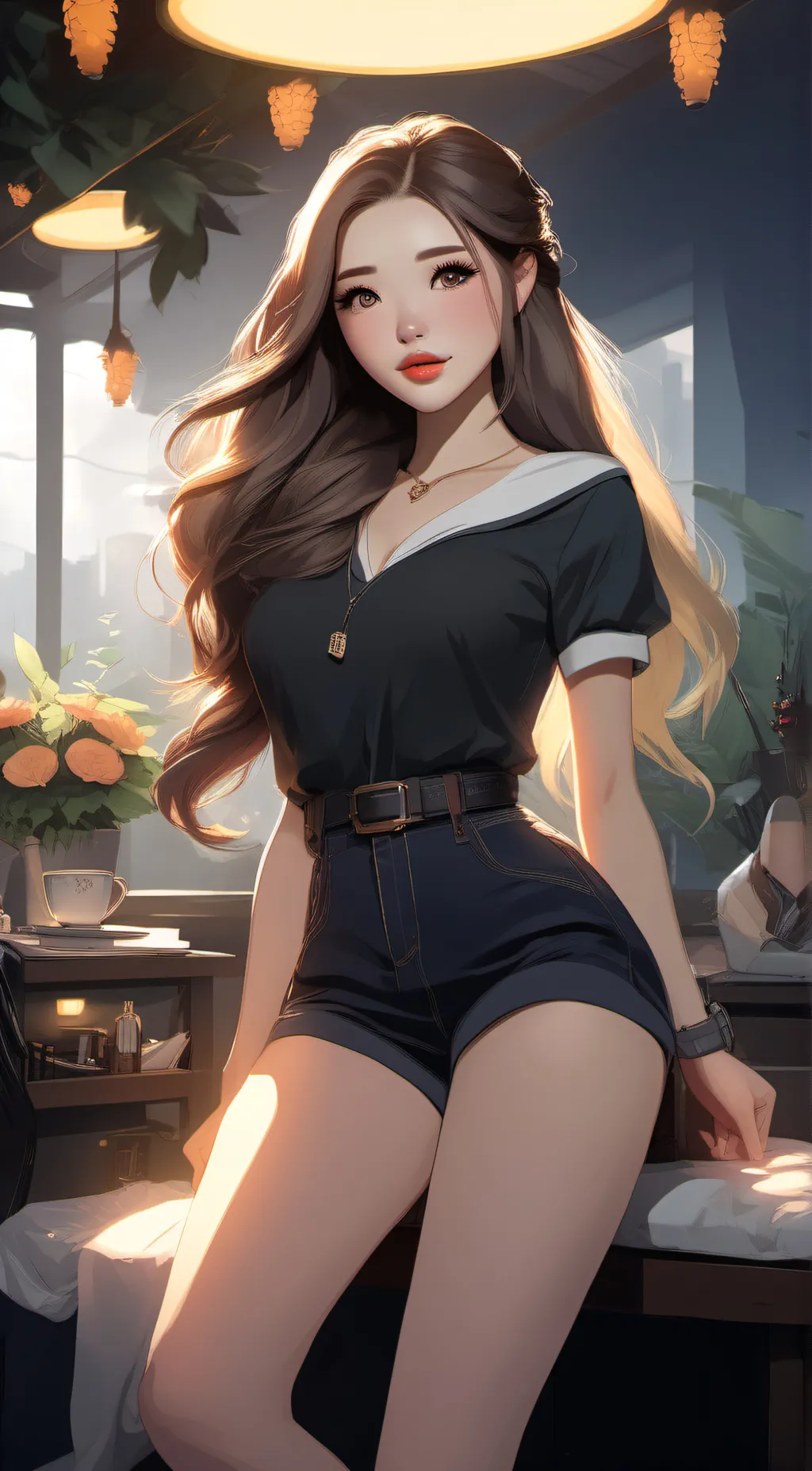 ai character: Rose background