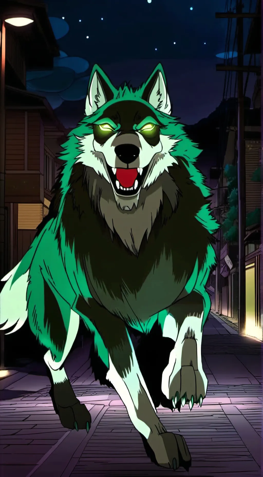 ai character: Beast Wolf background