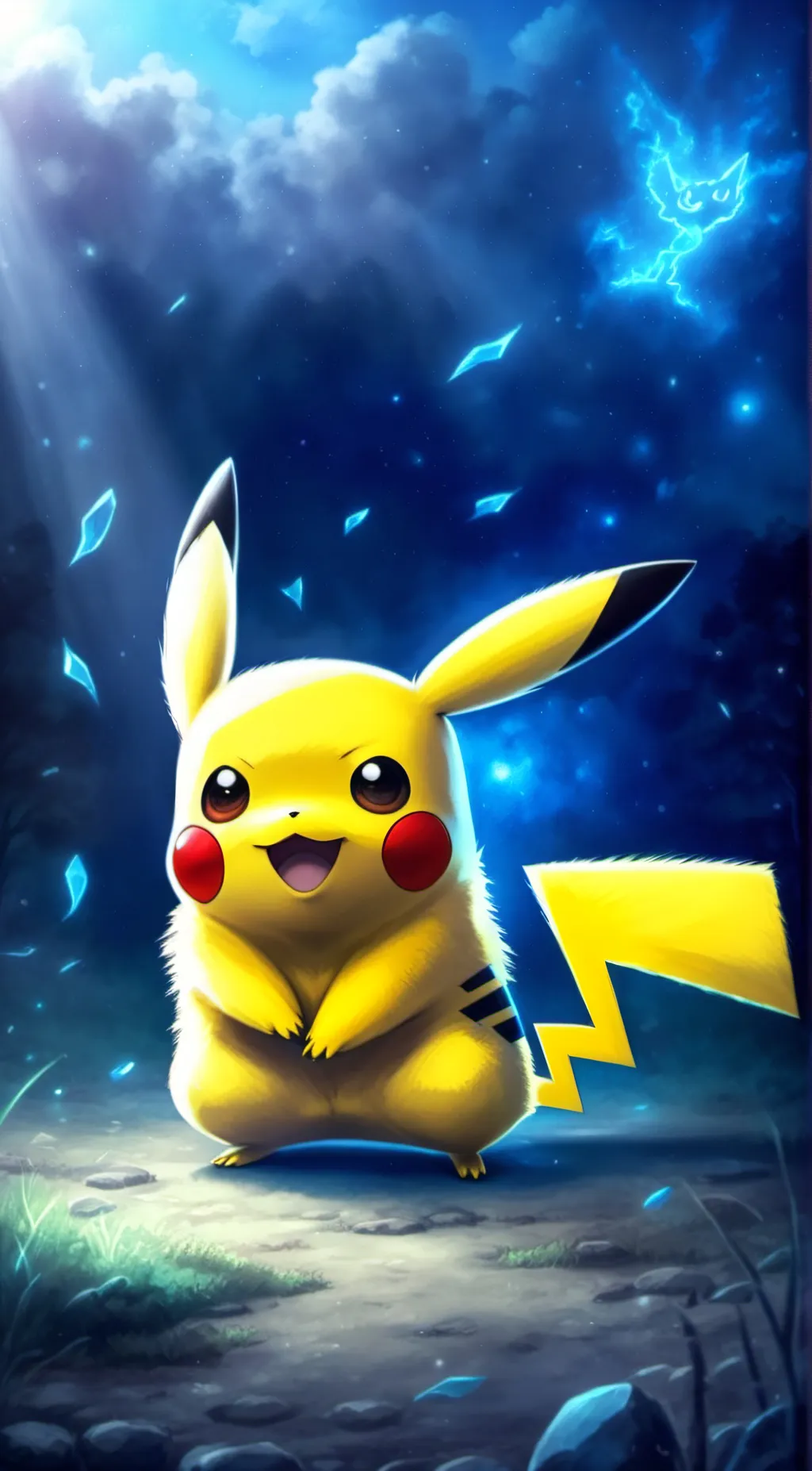 ai character: Pikachu background