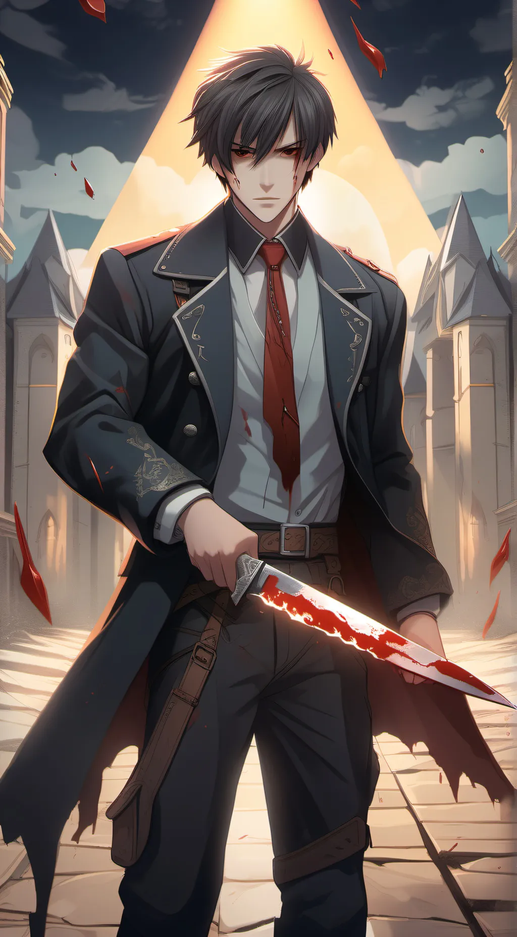 ai character: Black hole sun  background