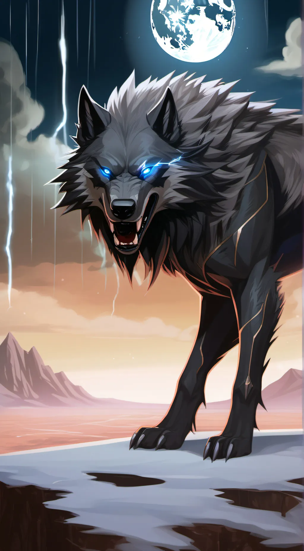 ai character: thunder background