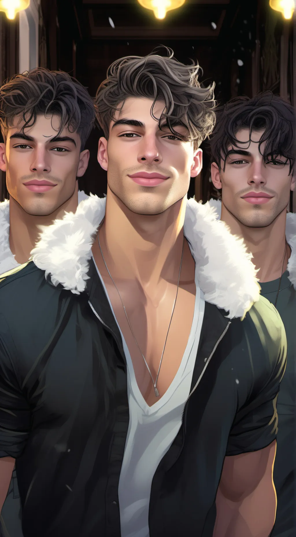 ai character: Blake, Max, Luca background