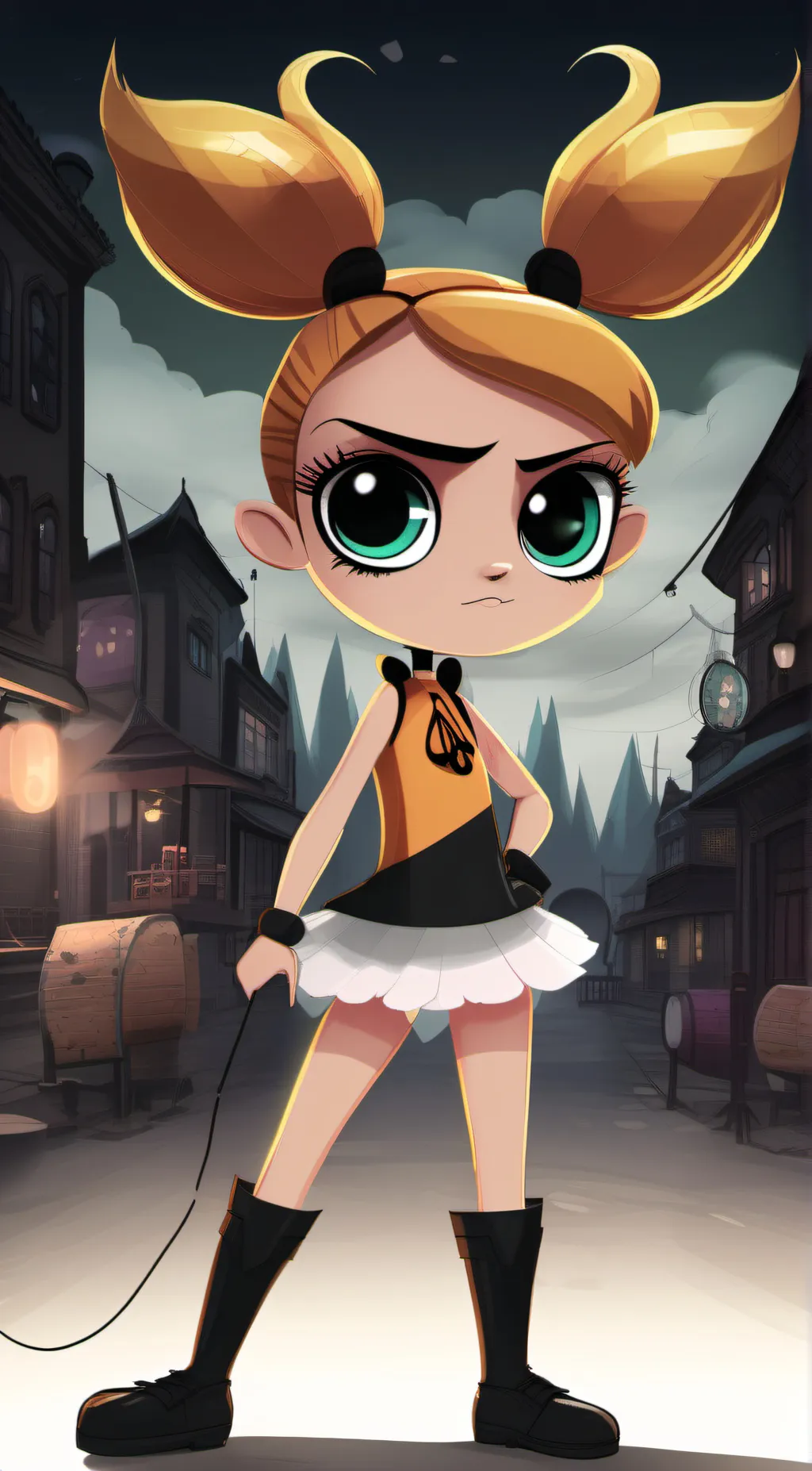 ai character: Amber background