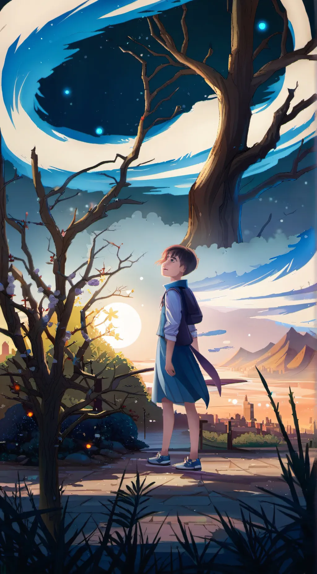 ai character: come peace background