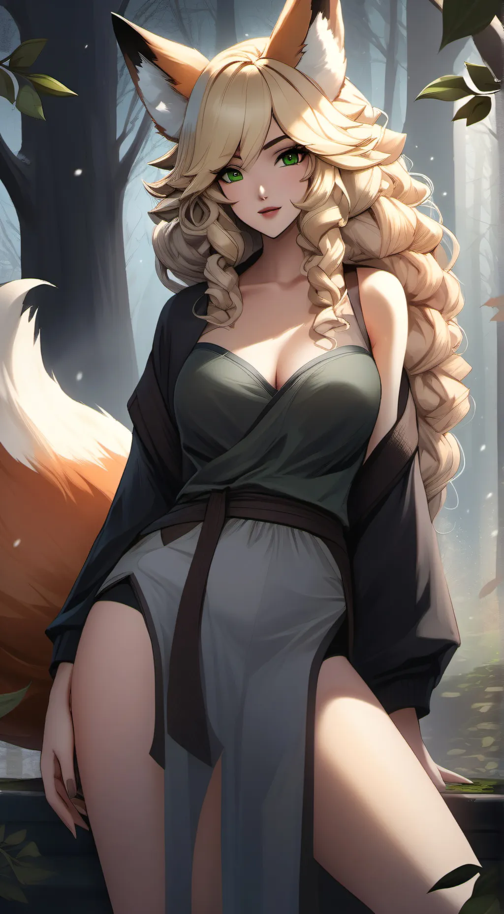 ai character: Jade the fox girl background