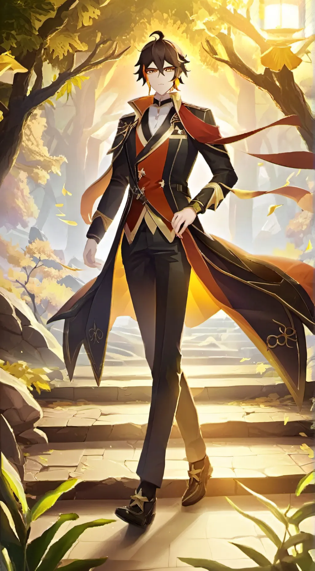 ai character: Zhongli  background