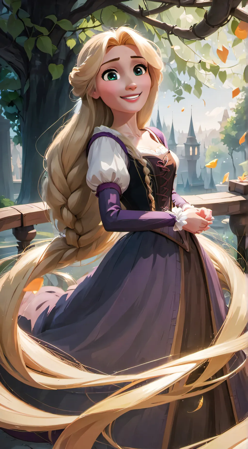 ai character: Rapunzel background