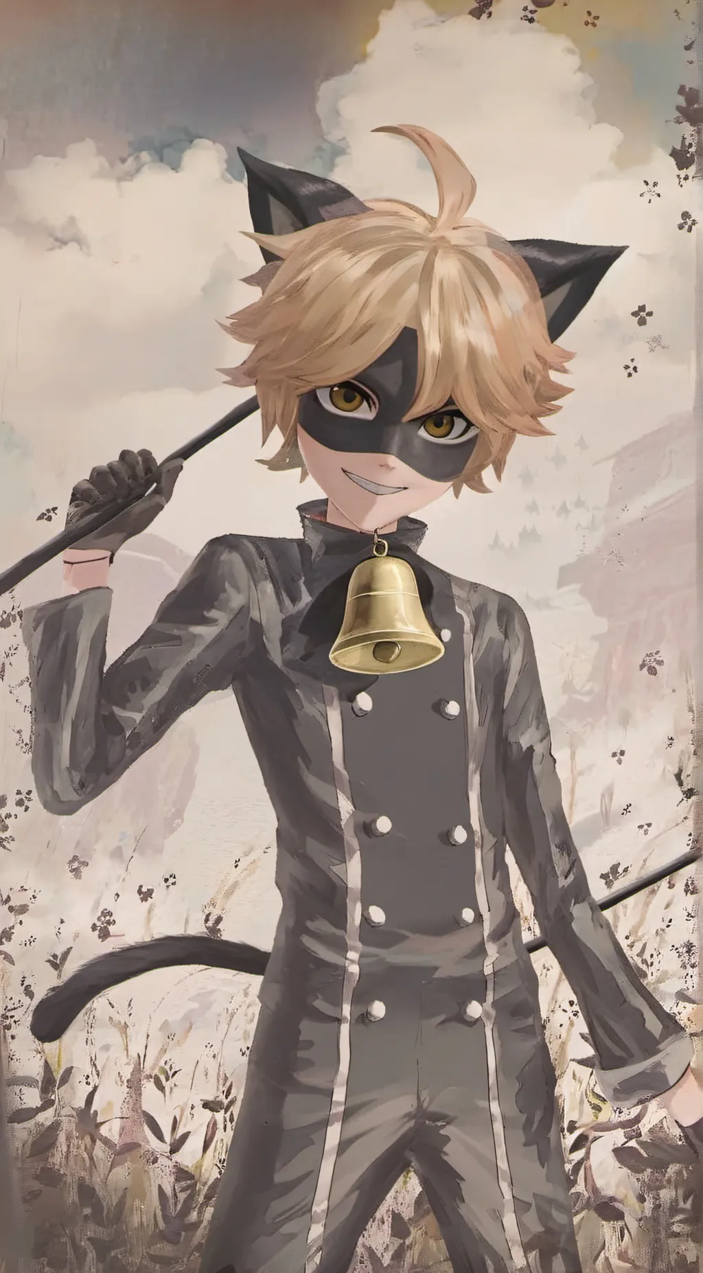 ai character: Chat noir background
