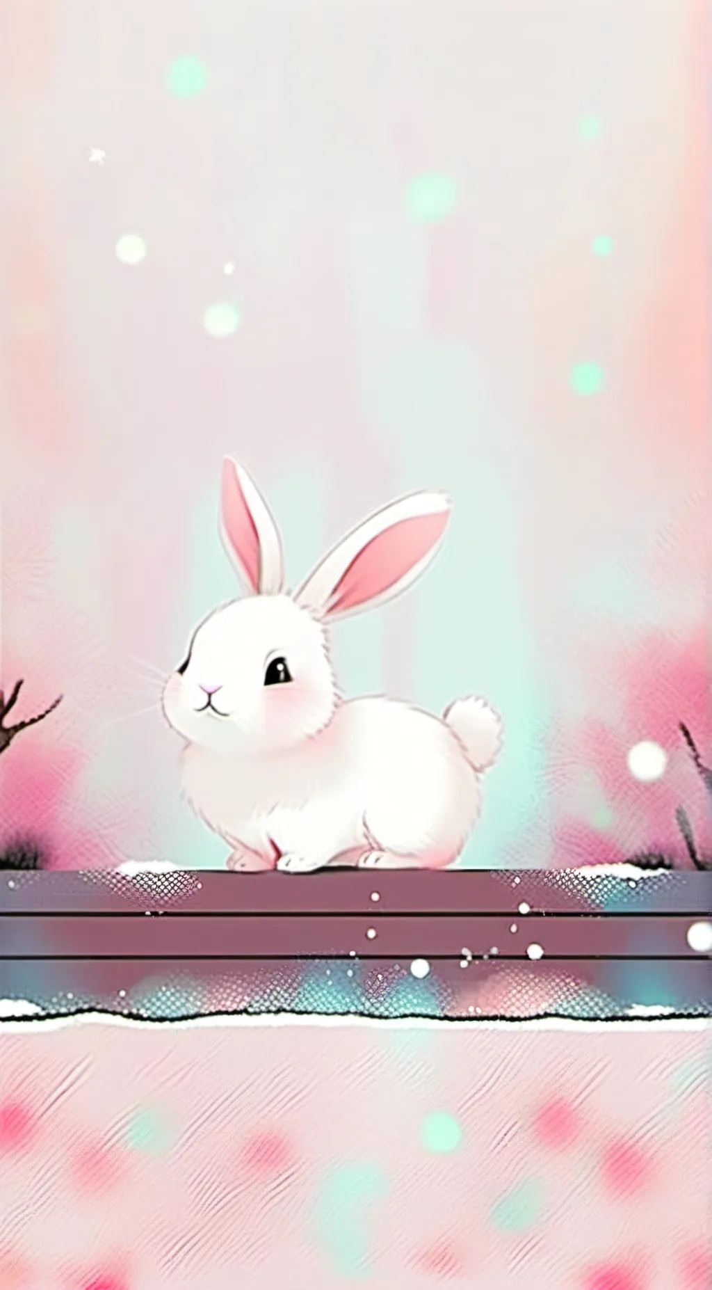 ai character: Smol Bunny <3 background