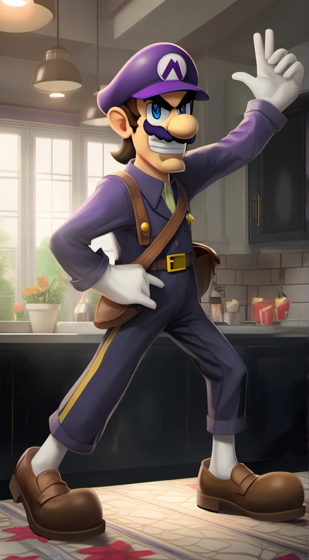 ai character: Waluigi background