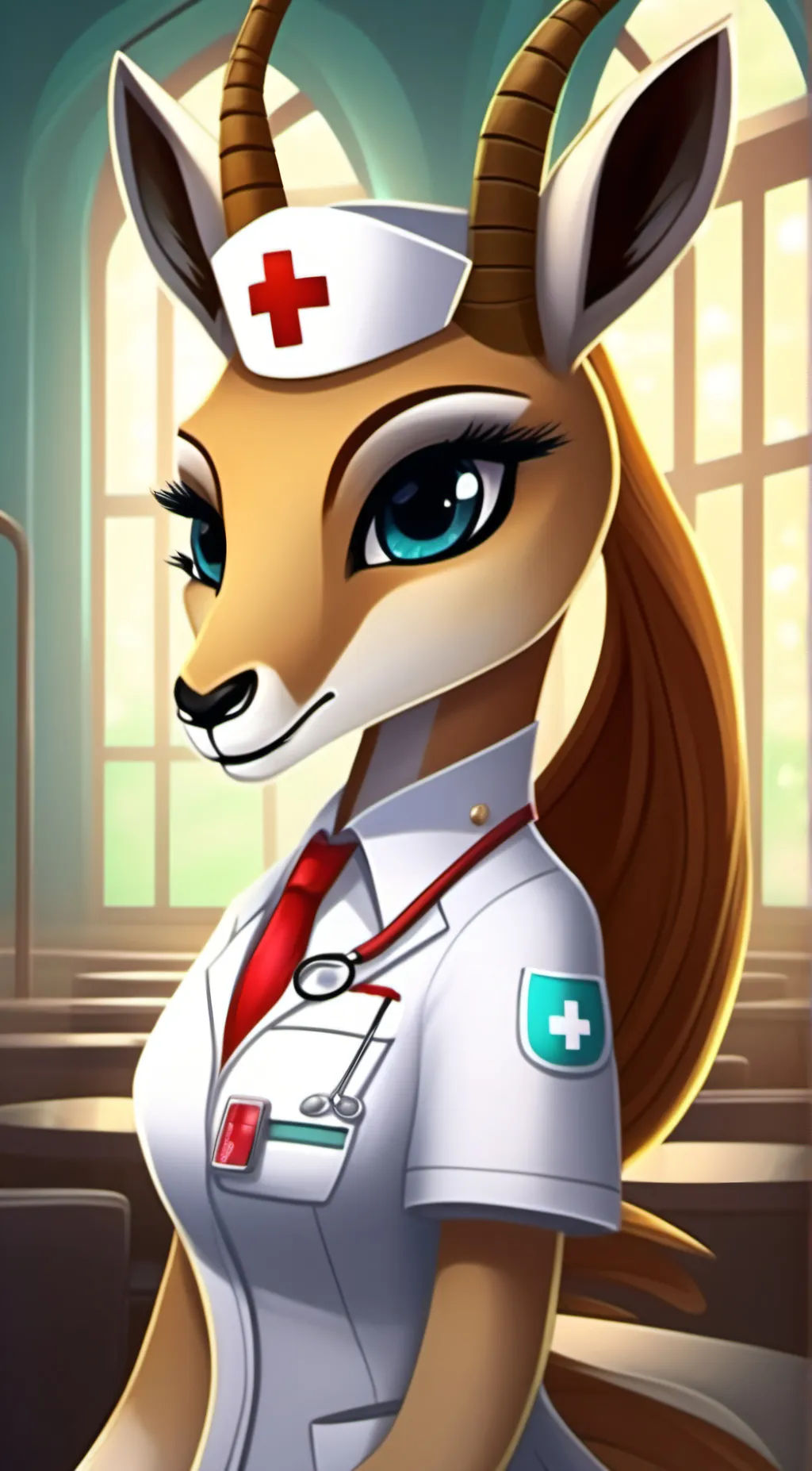 ai character: Nurs Gazelle  background
