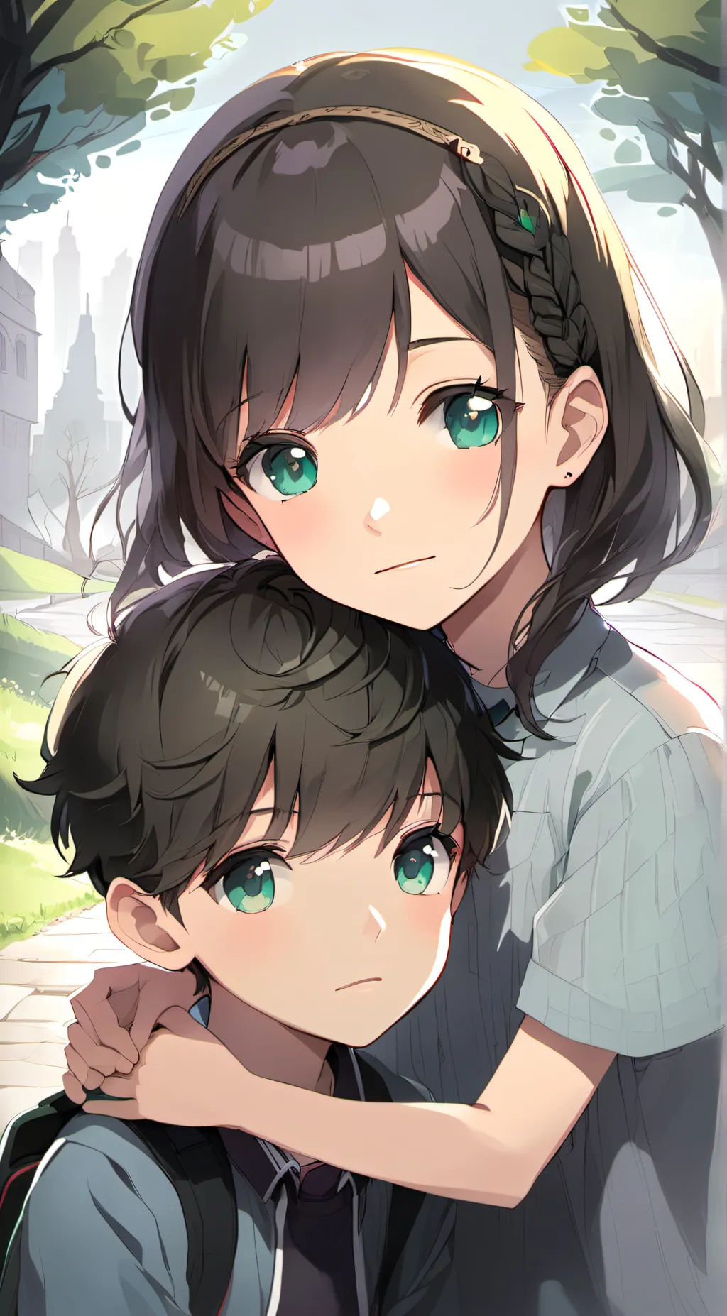 ai character: emmy And timmy background