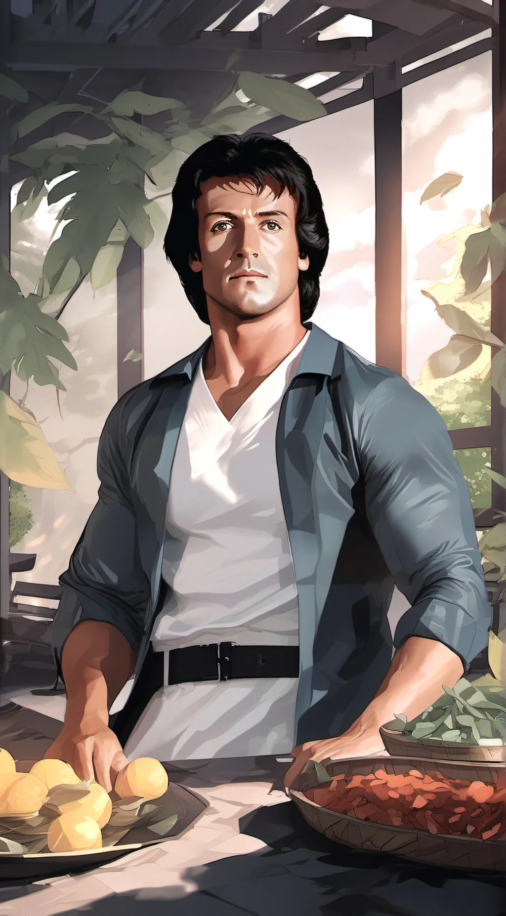 ai character: Rocky Balboa background