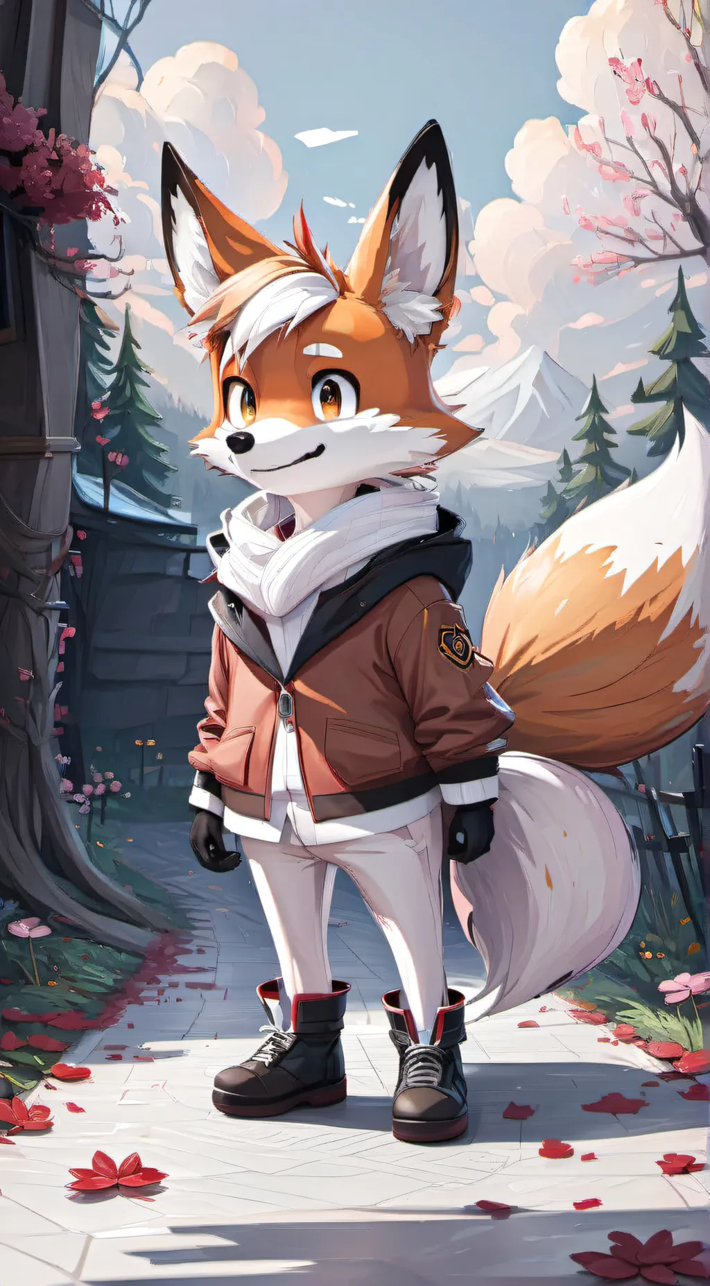ai character: Tails the fox background