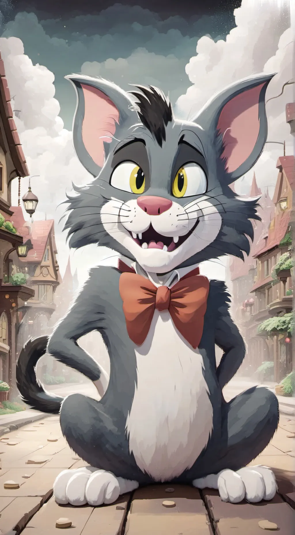ai character: tom cat background