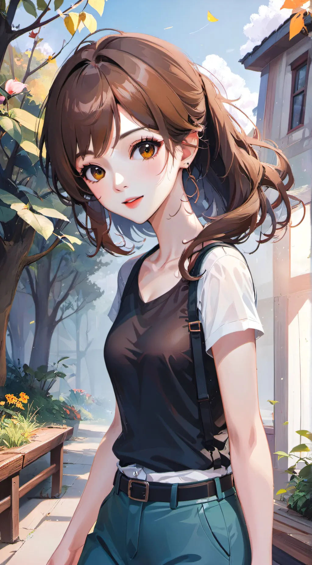 ai character: Mama bear  background