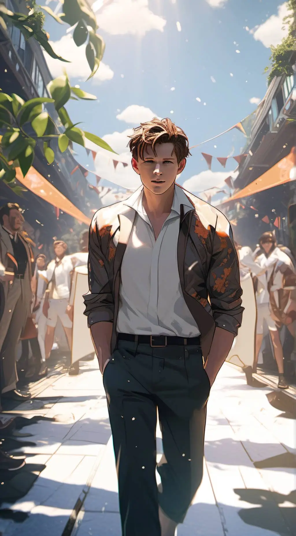 ai character: Peter Parker  background
