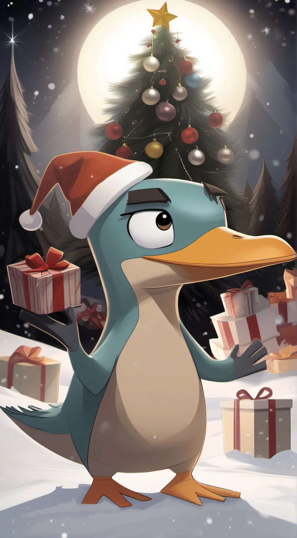 ai character: X-Mas Perry  background