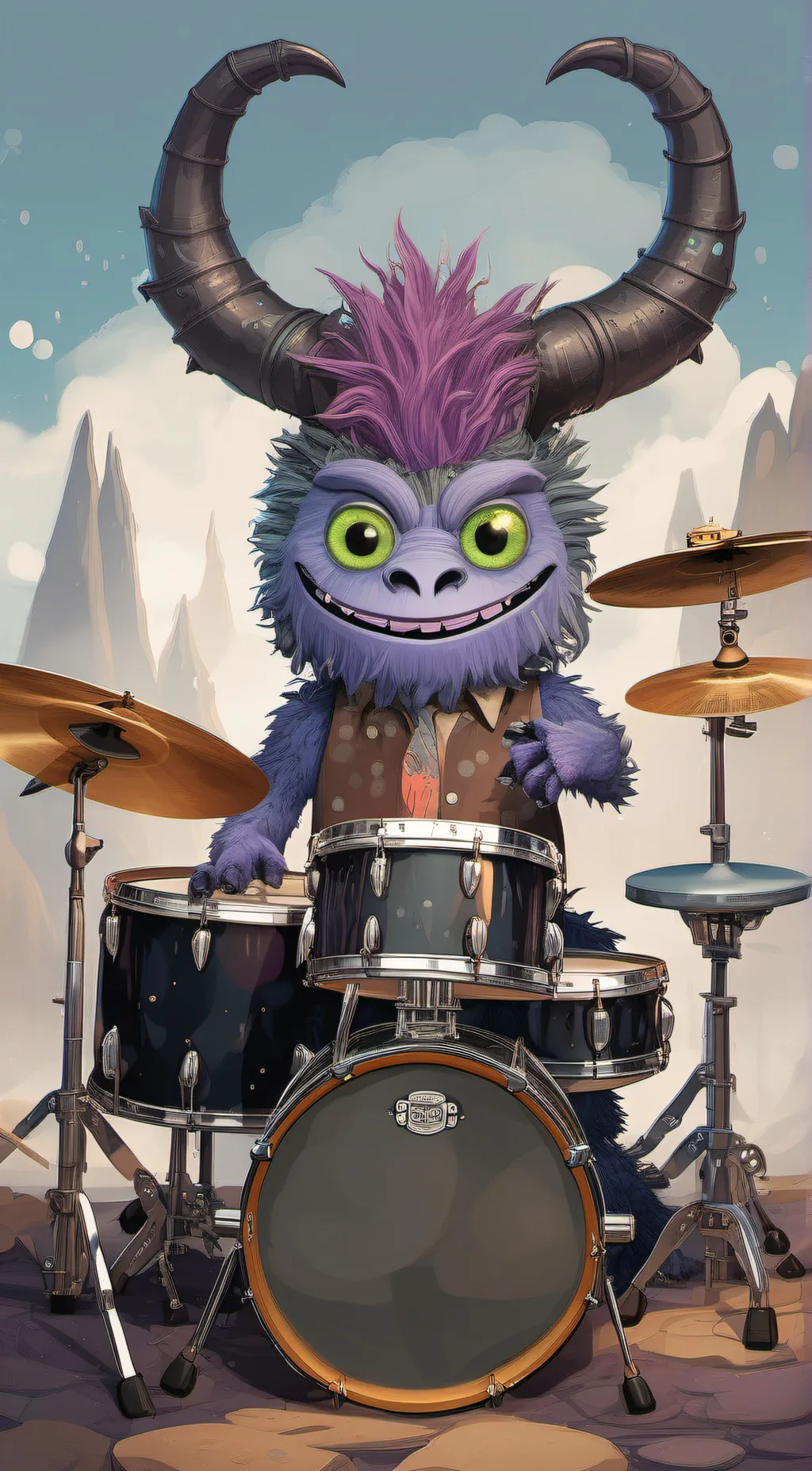 ai character: drumroll background
