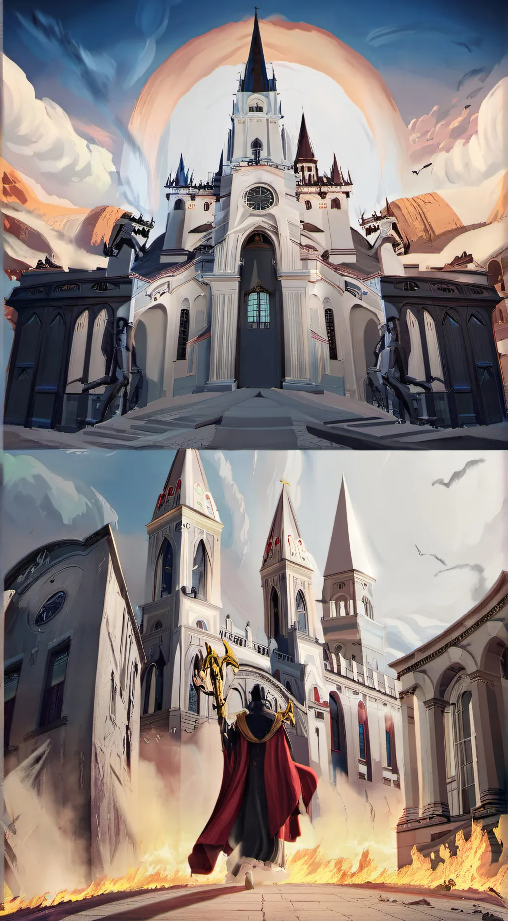 ai character: Heaven or Hell background