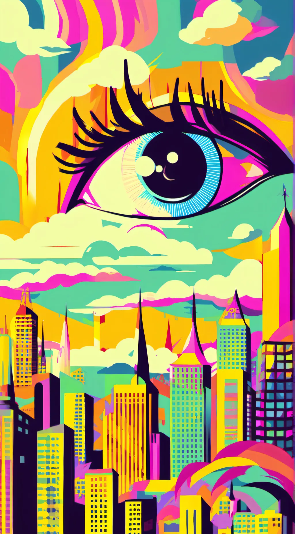ai character: eye ball background