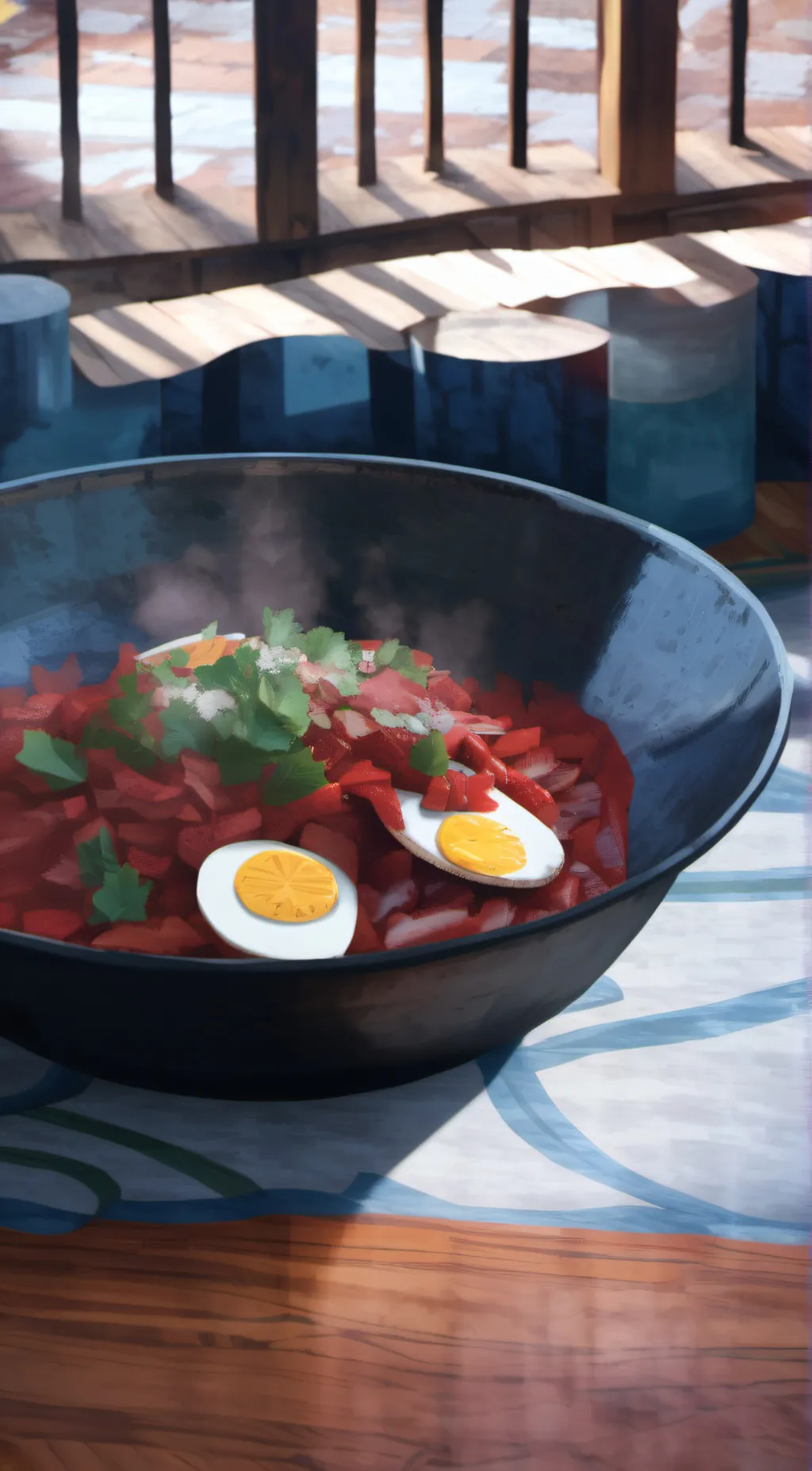 ai character: FOOD background