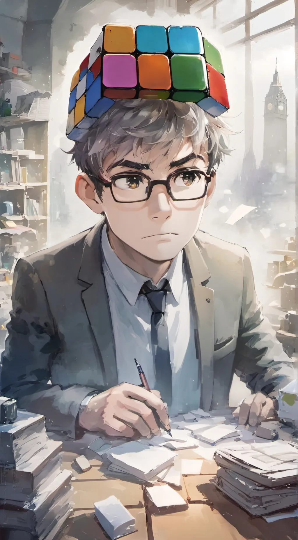 ai character: Nerd background