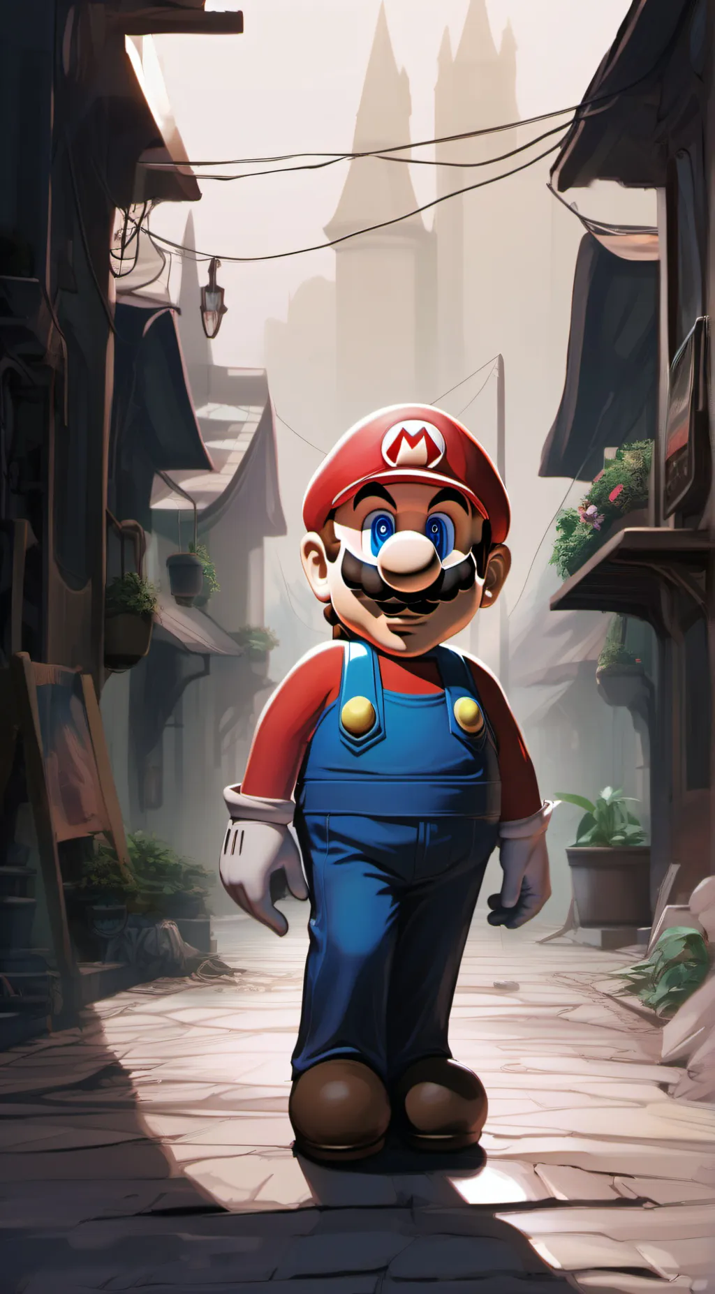 ai character: Mario background