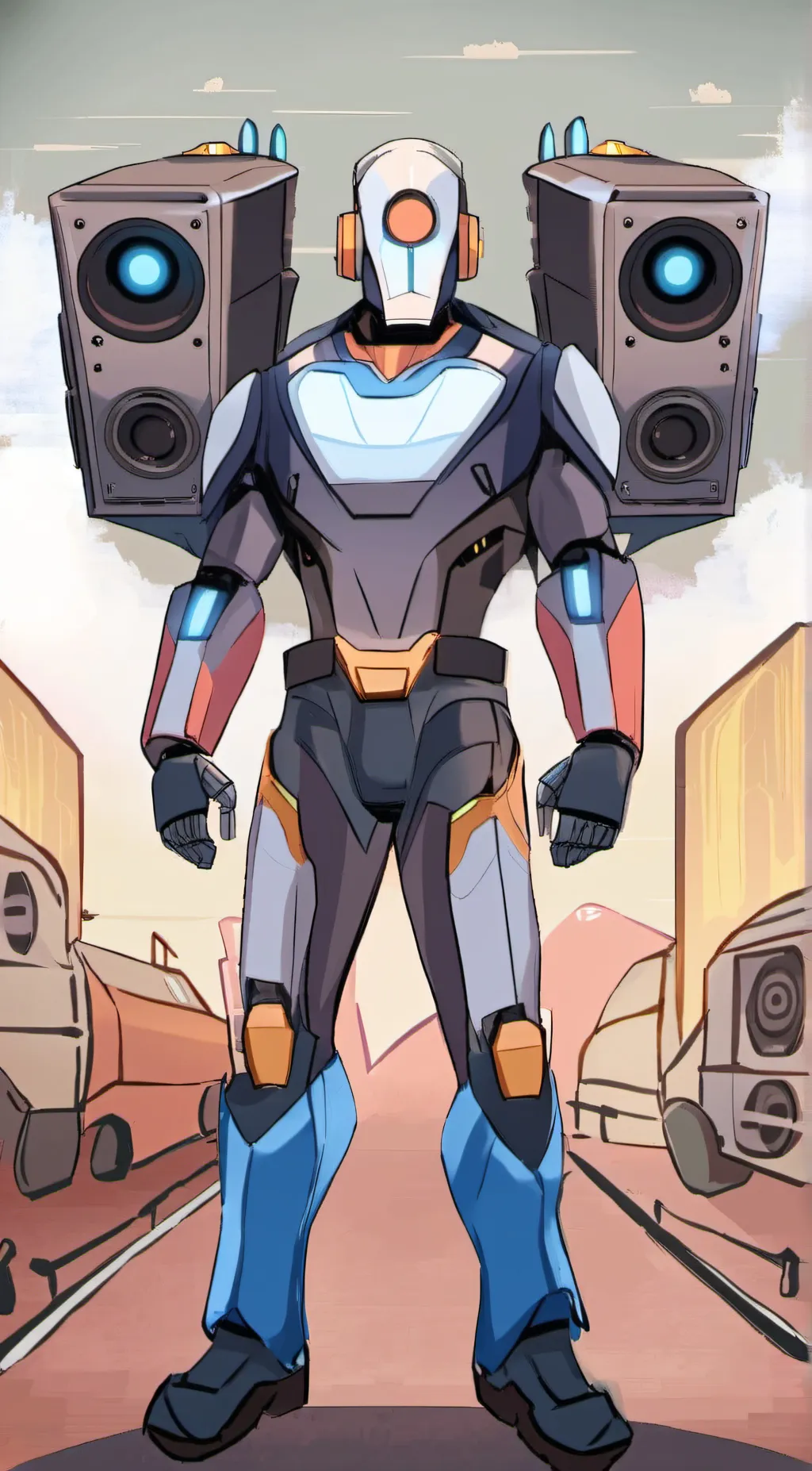 ai character: Titan speaker man background