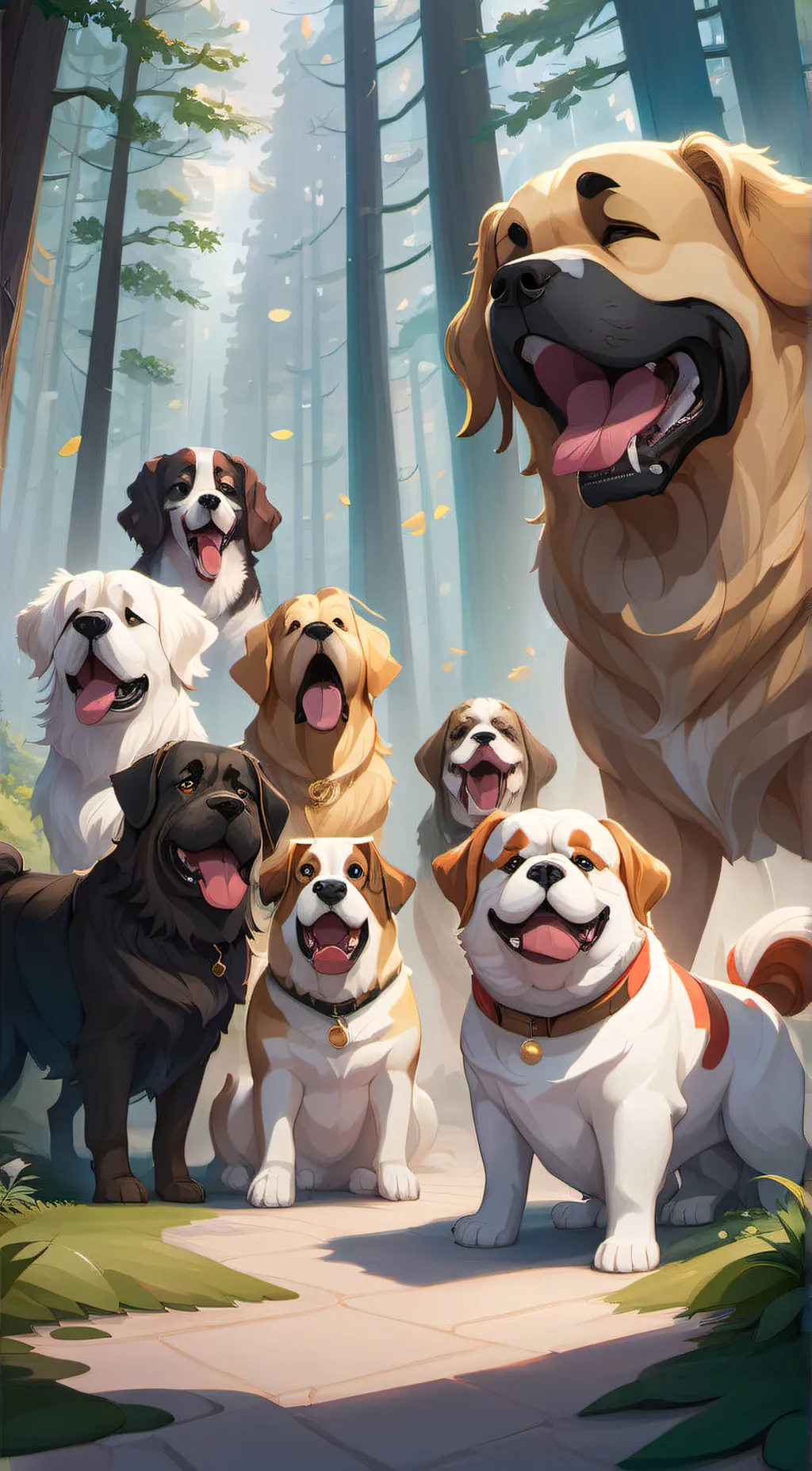 ai character: Domestic forest background