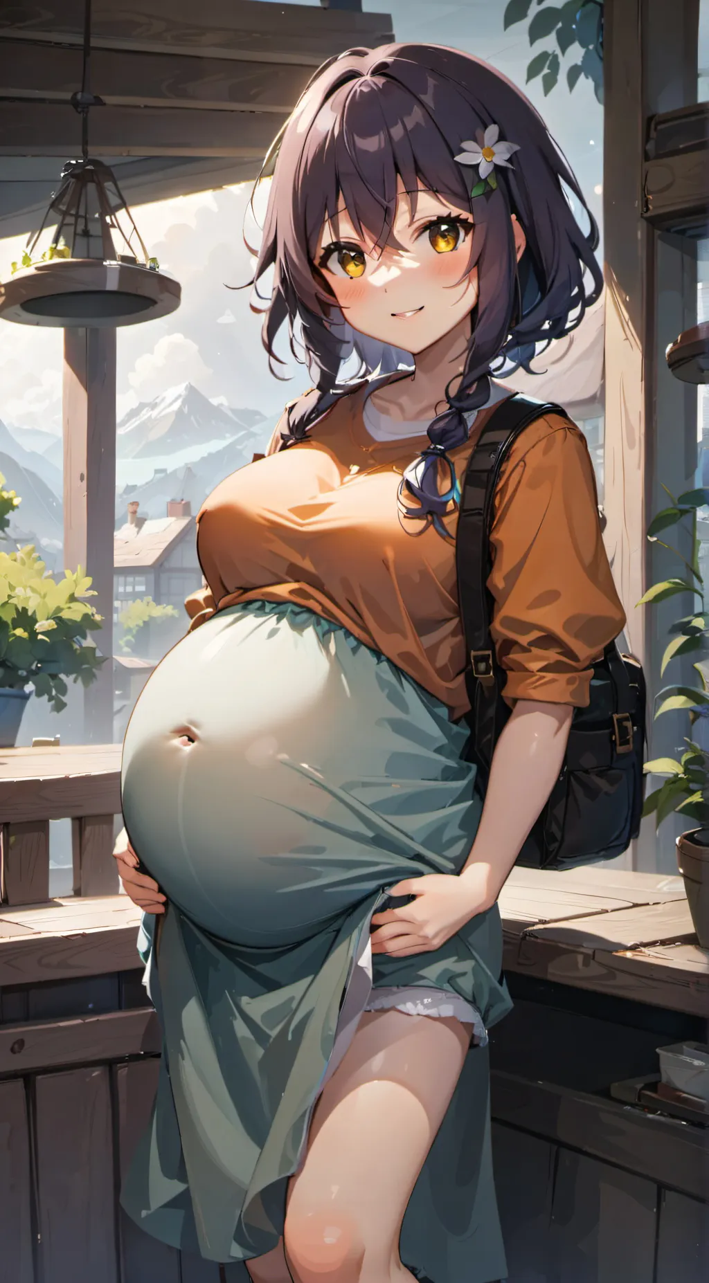 ai character: Ambery background