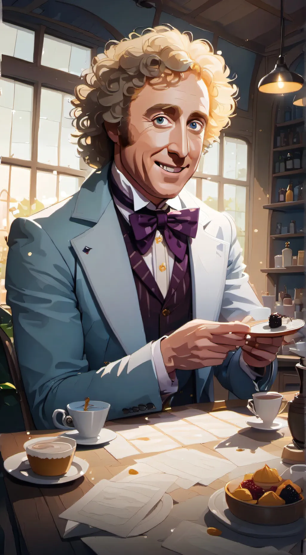 ai character: Gene Wilder background