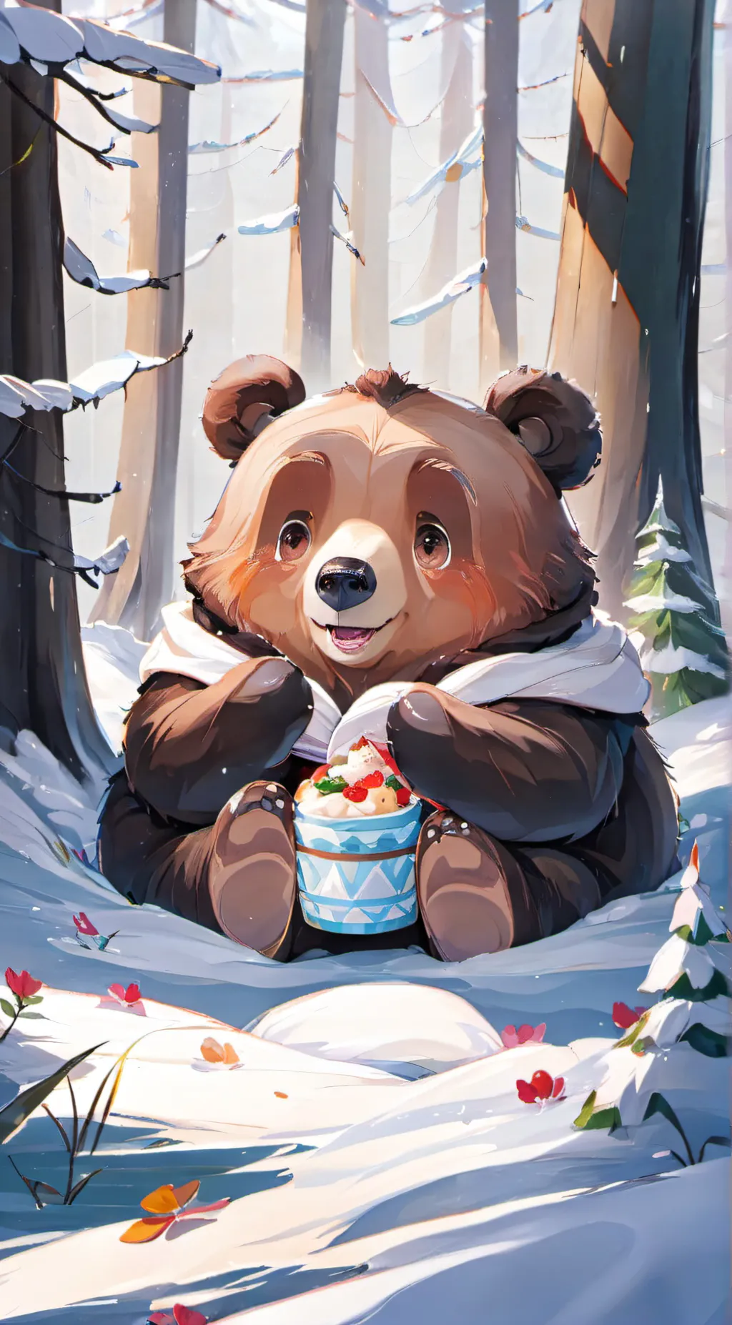 ai character: poco the bear background
